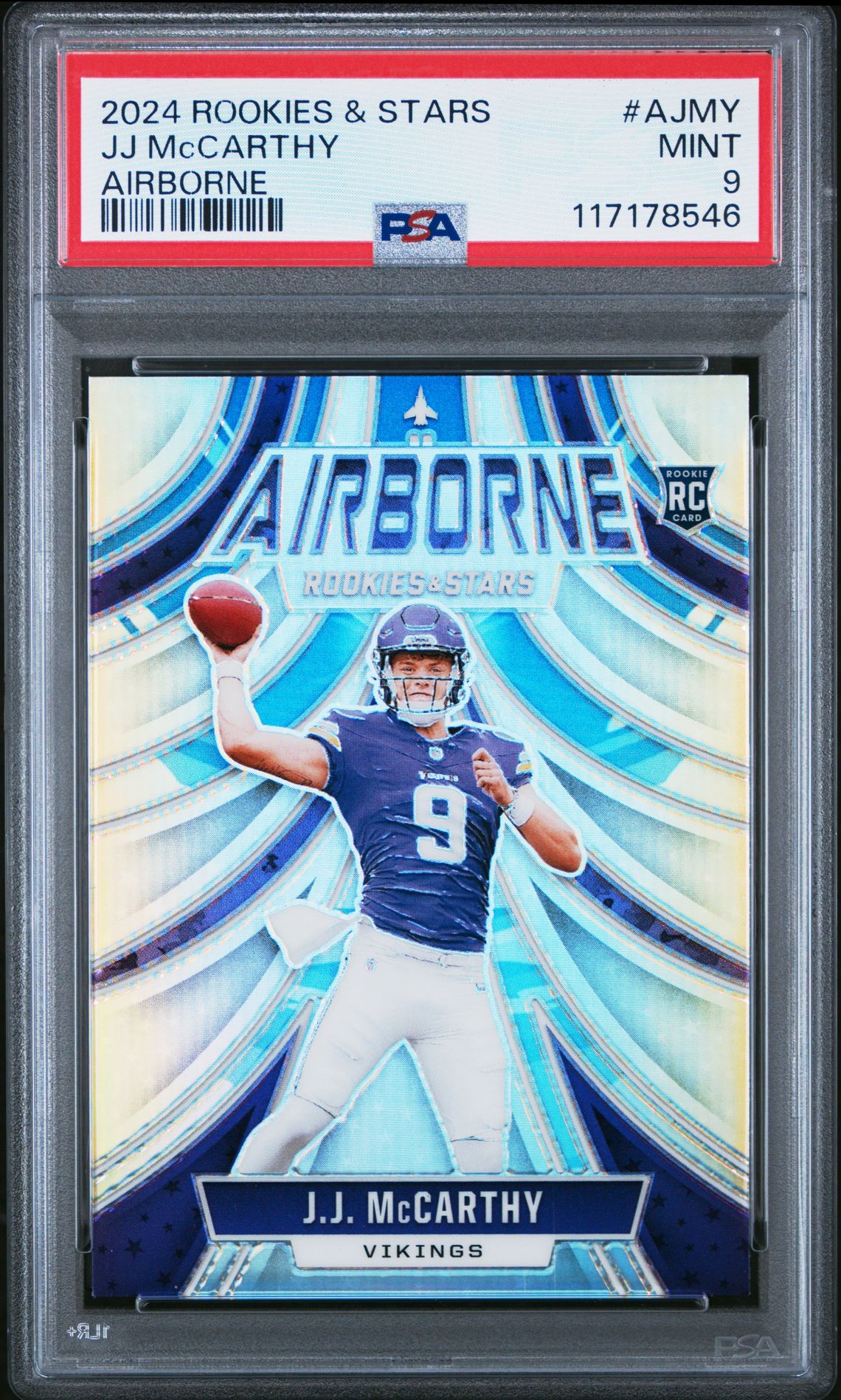 2024 Panini Rookies & Stars Airborne Jj Mccarthy #Ajmy Mint 9 front