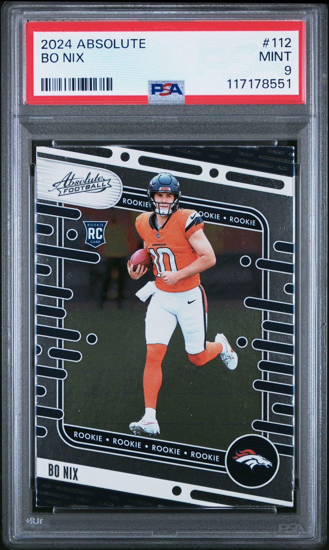 2024 Panini Absolute Bo Nix #112 Mint 9 front