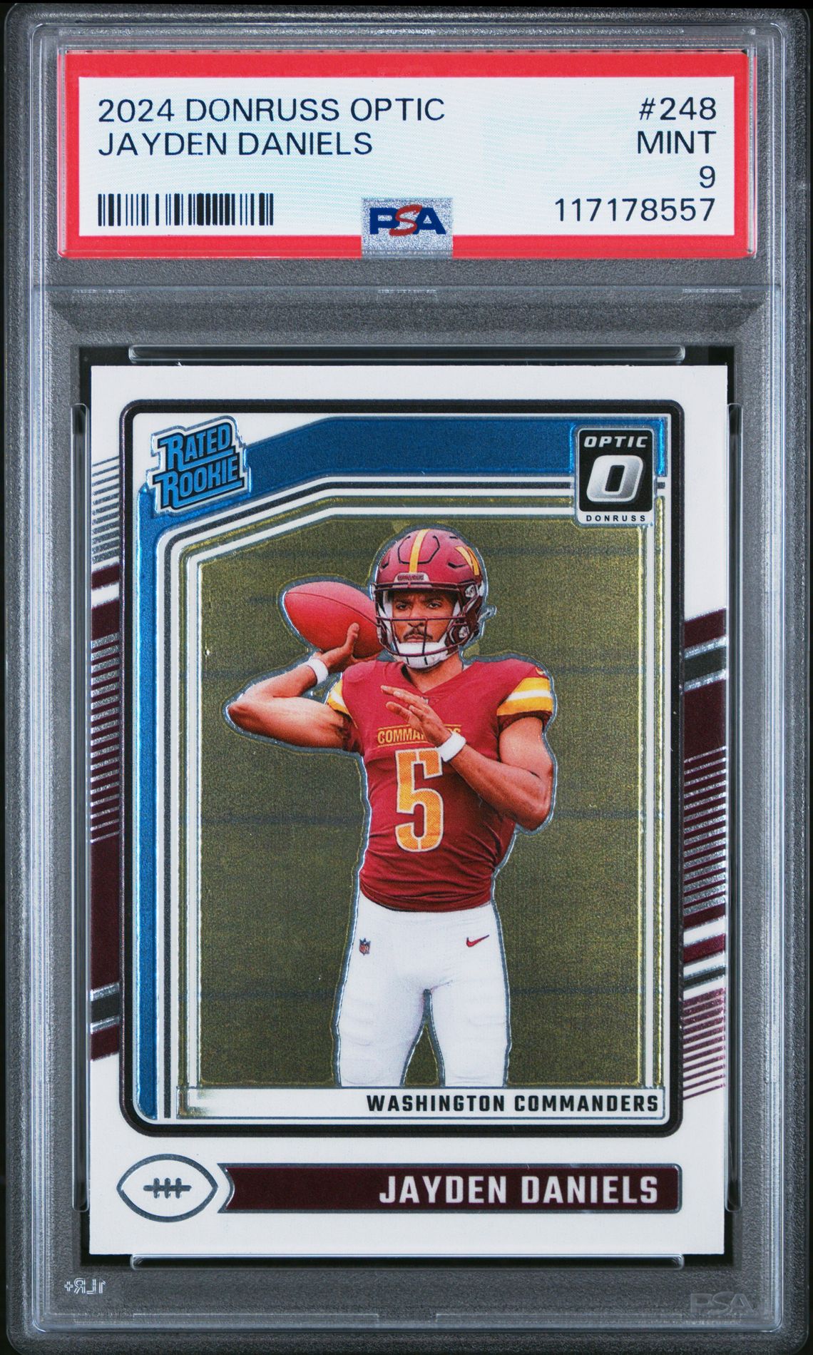 2024 Panini Donruss Optic Jayden Daniels #248 Mint 9 front