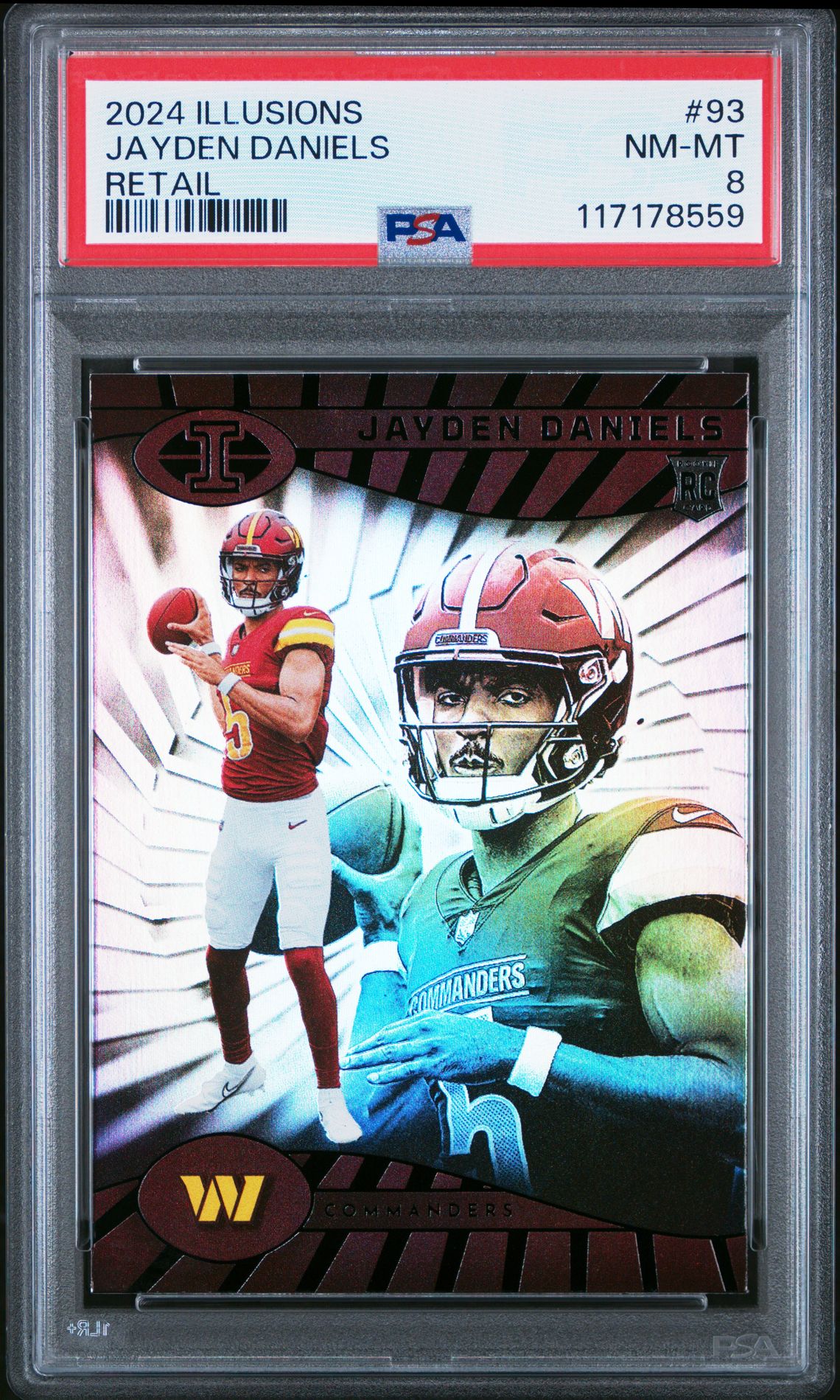 2024 Panini Illusions Jayden Daniels #93 (Retail) Nm-Mt 8 front