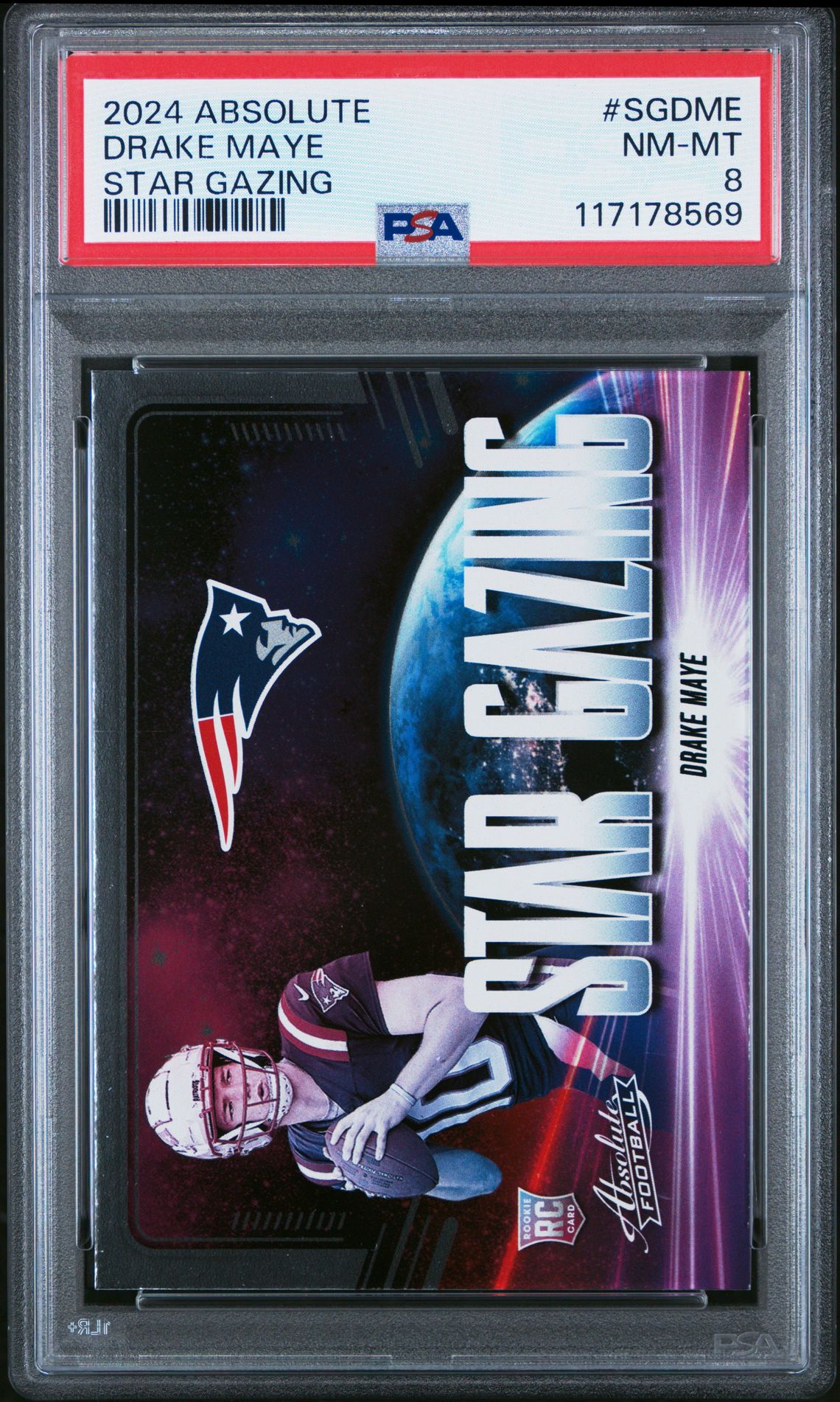 2024 Panini Absolute Star Gazing Drake Maye #Sgdme Nm-Mt 8 front