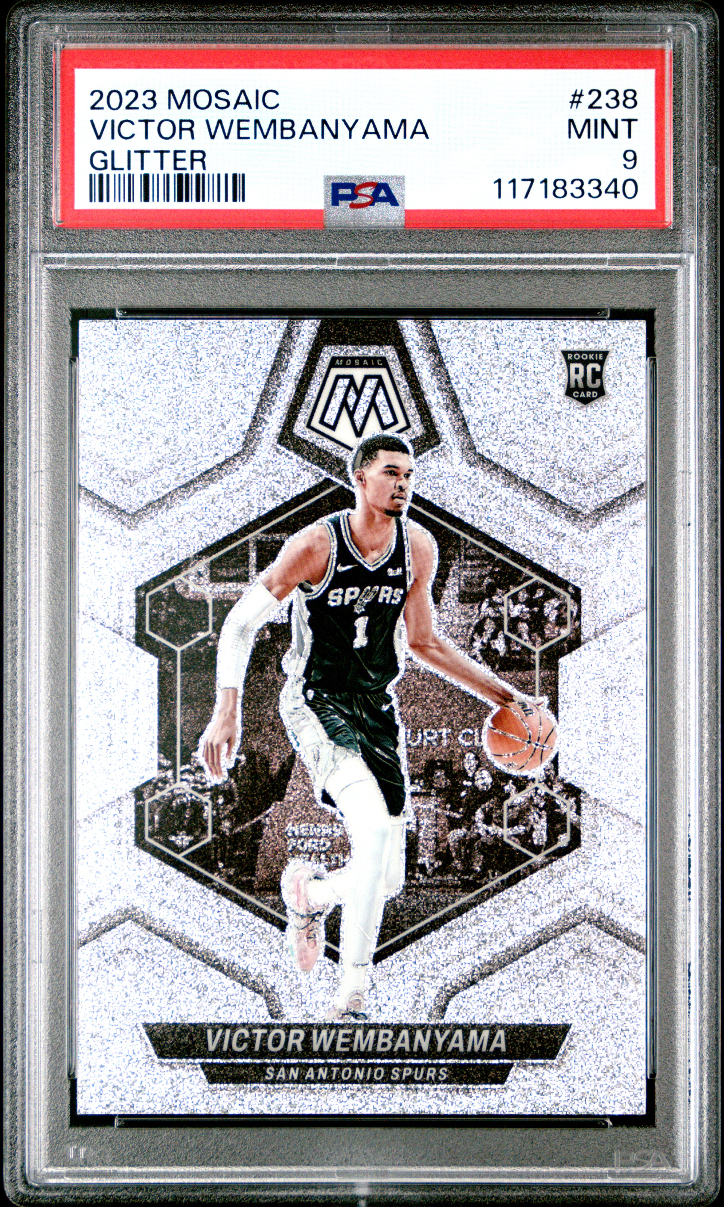 2023 #238 Victor Wembanyama PSA 9 Panini Mosaic