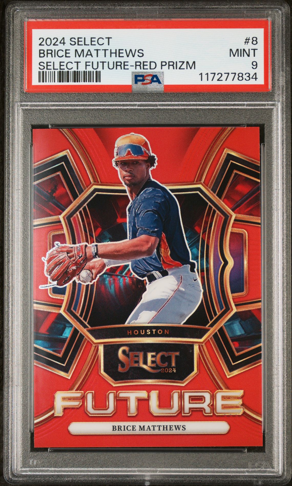 2024 Panini PANINI SELECT SELECT FUTURE RED PRIZM #8 Brice Matthews front