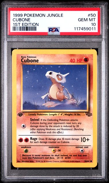 1999 Pokemon Jungle 1st Edition #50 Jungle Cubone 1st Edition front
