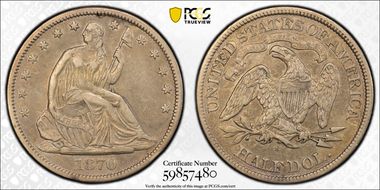 1870-S 50C XF40