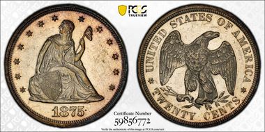 1875 20C AU58