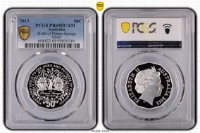 2013 50C Birth of Prince George Silver PR69DCAM