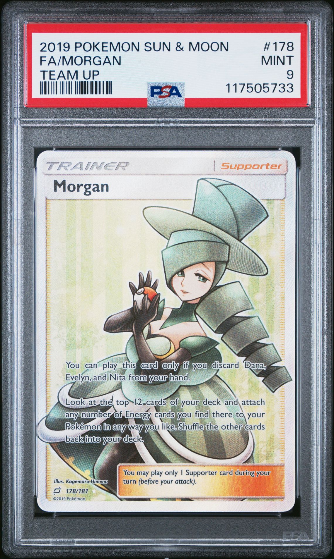 2019 Pokemon POKEMON SUN & MOON TEAM UP #178 Fa/Morgan front