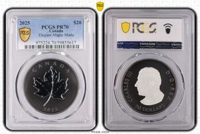 2025 $20 Elegant Maple Matte PR70