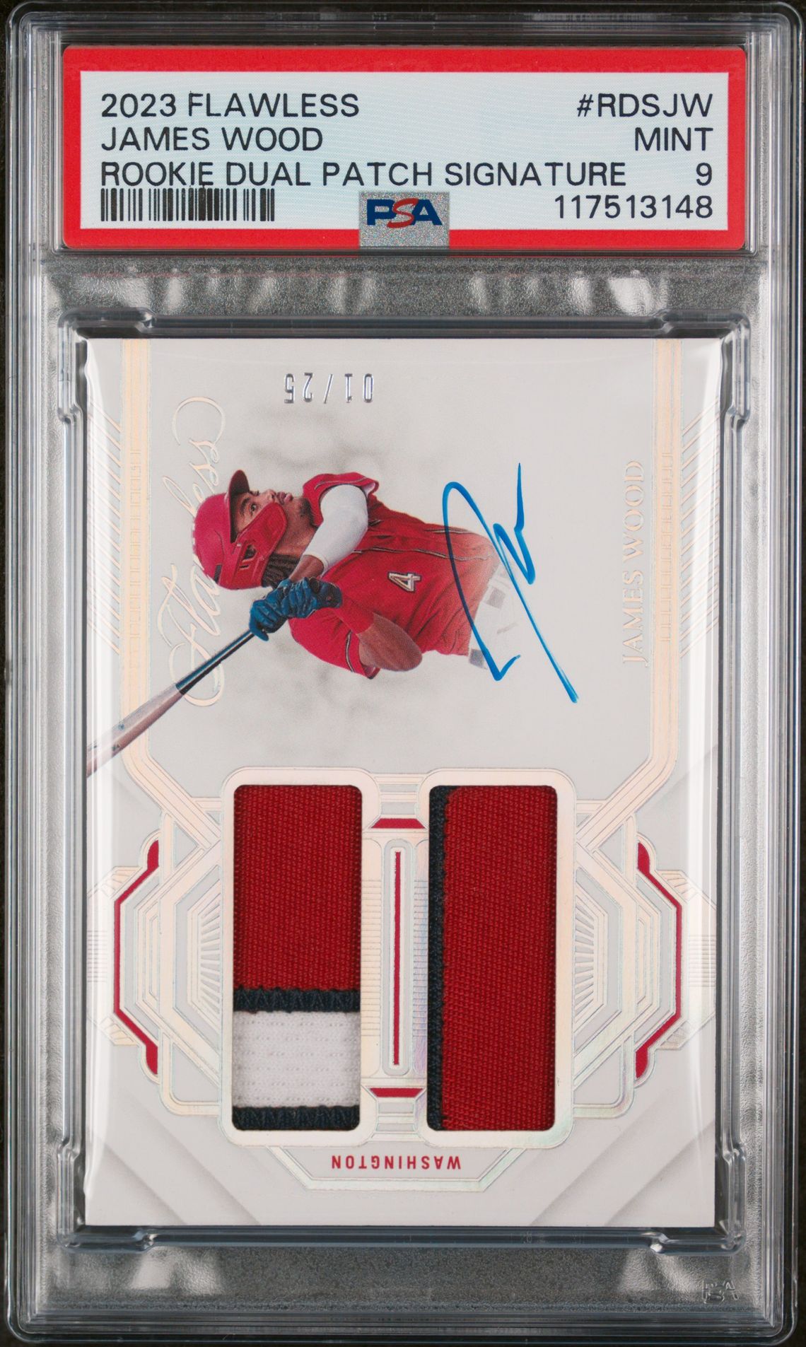 2023 Panini PANINI FLAWLESS ROOKIE DUAL PATCH SIGNATURES #RDSJW James Wood front