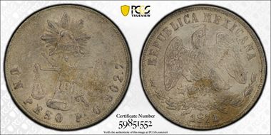 1871-Pi O Peso KM-408.7 AU55