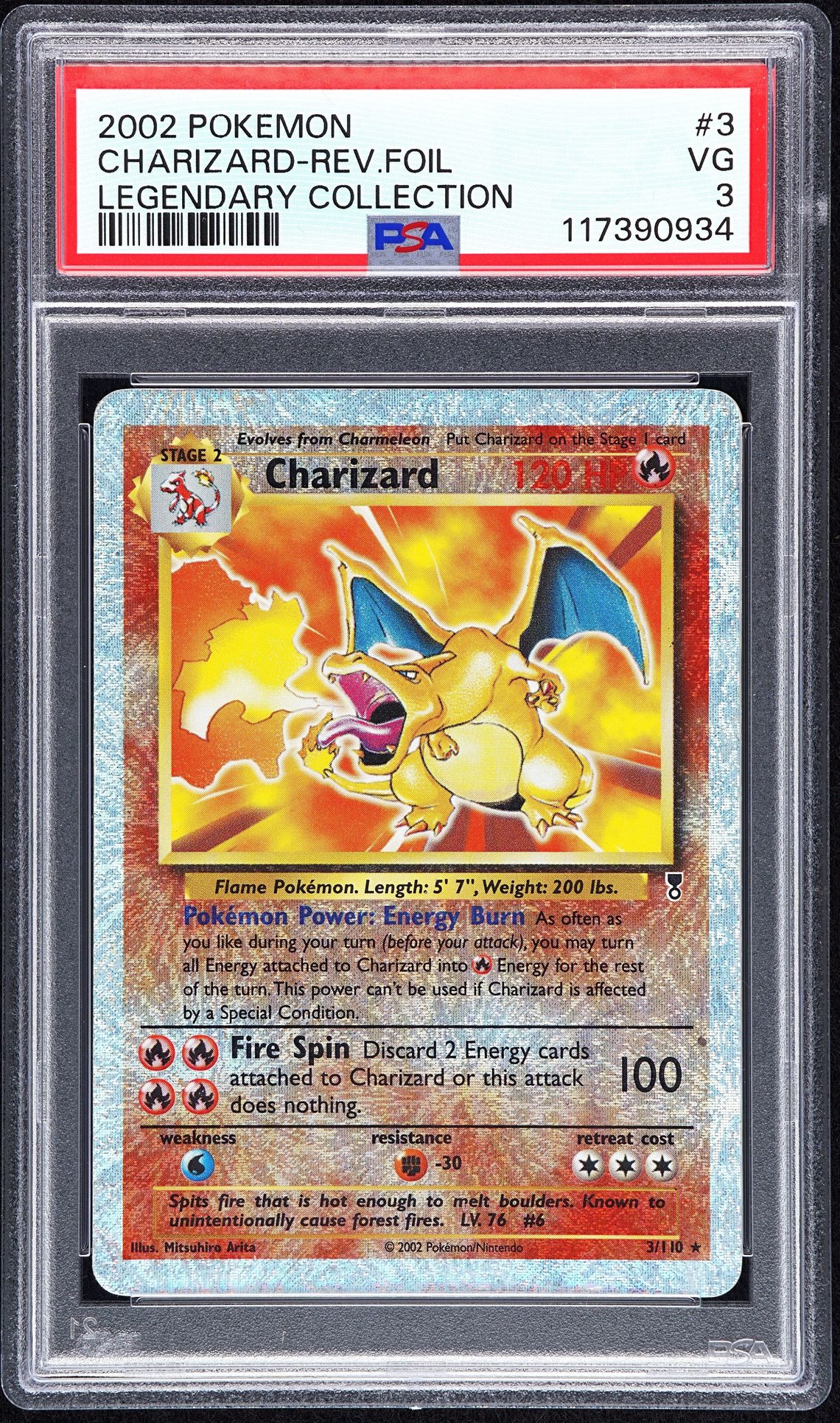 2002 Pokemon POKEMON LEGENDARY COLLECTION #3 Charizard-Rev.Foil front