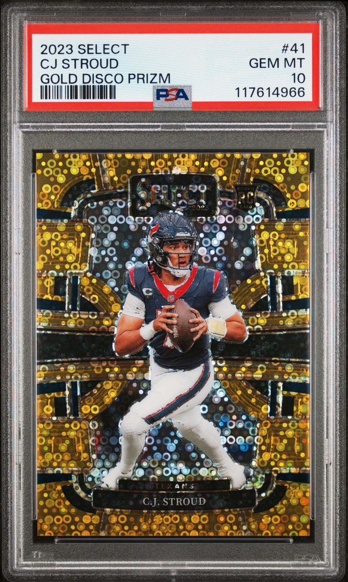 2023 Panini PANINI SELECT DIE-CUT ZEBRA PRIZM #41 Cj Stroud front