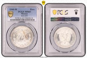 1940-M Peso KM-455  Ag MS65