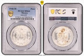 1940-M Peso KM-455  Ag MS64