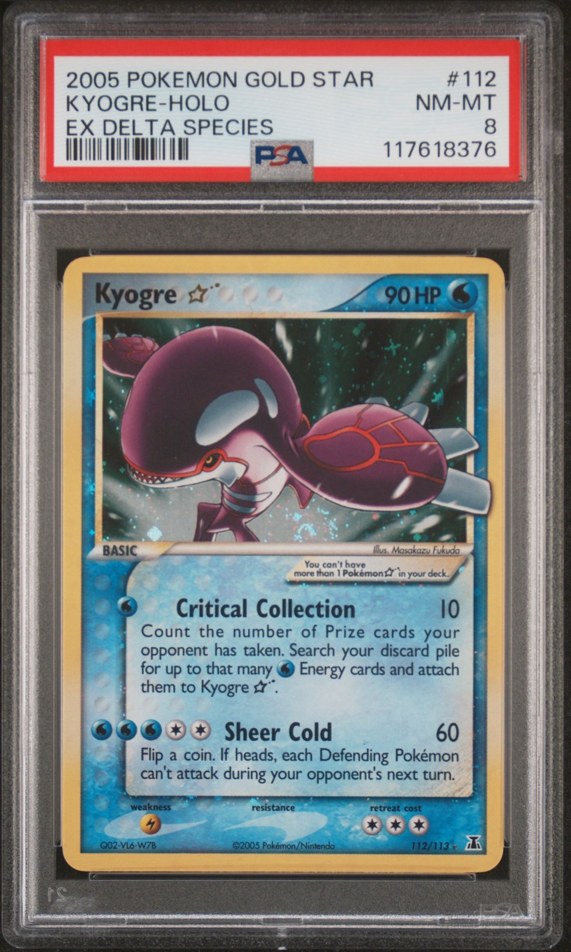 2005 Pokemon POKEMON EX DELTA SPECIES #112 Kyogre-Holo front