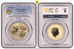 2014-P $1 Declaration of WWI MS69