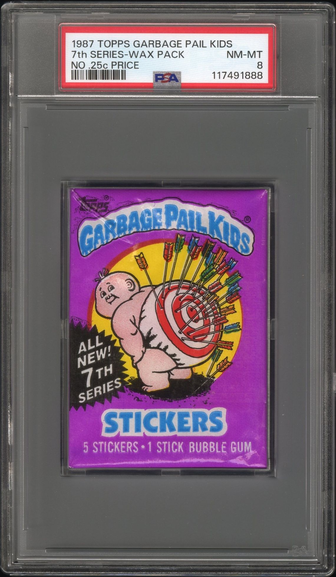 1987 Topps TOPPS GARBAGE PAIL KIDS WAX PACK NO .25C PRICE 7th Series-Wax Pack front