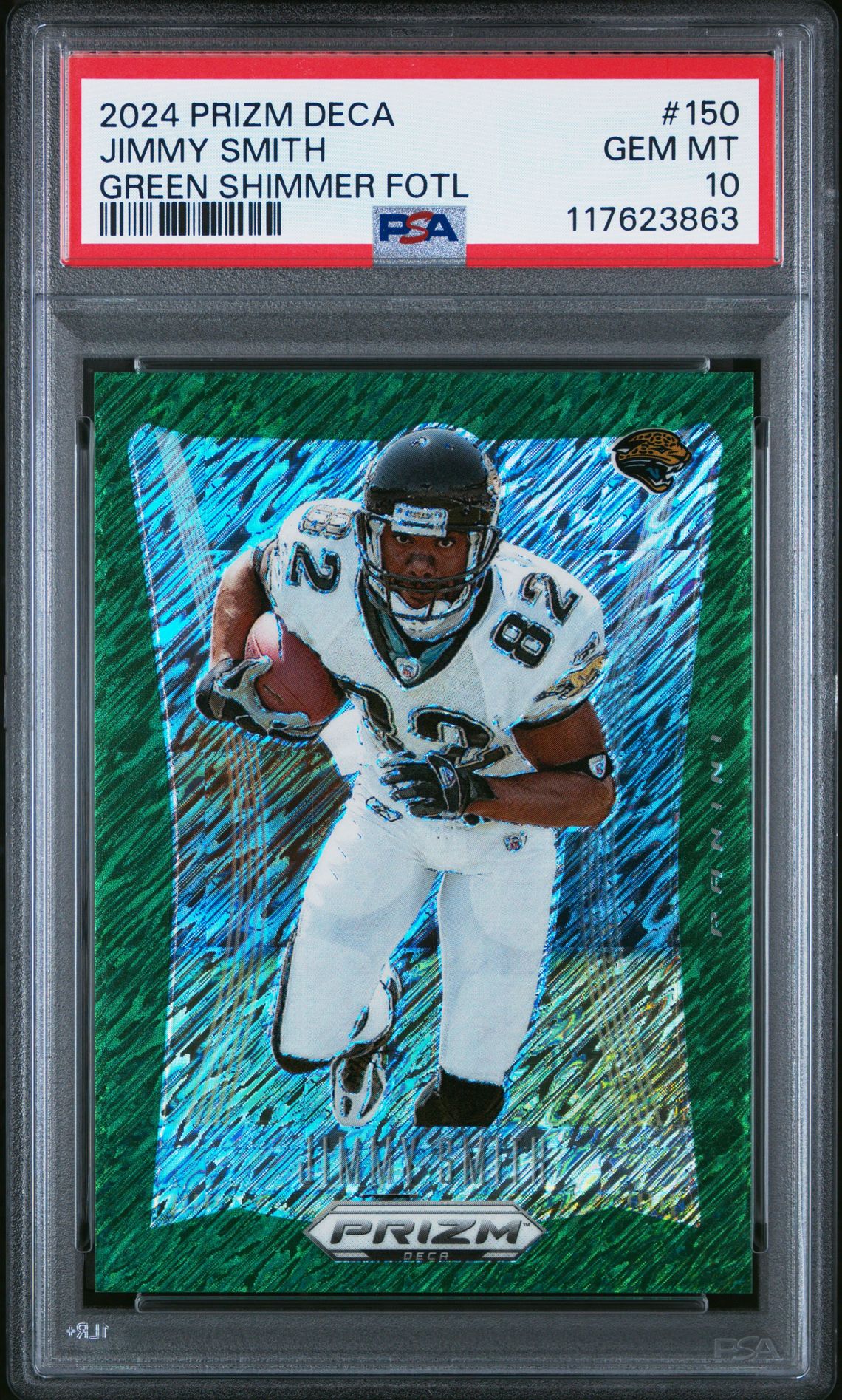 2024 Panini PANINI PRIZM DECA GREEN SHIMMER FOTL #150 Jimmy Smith front