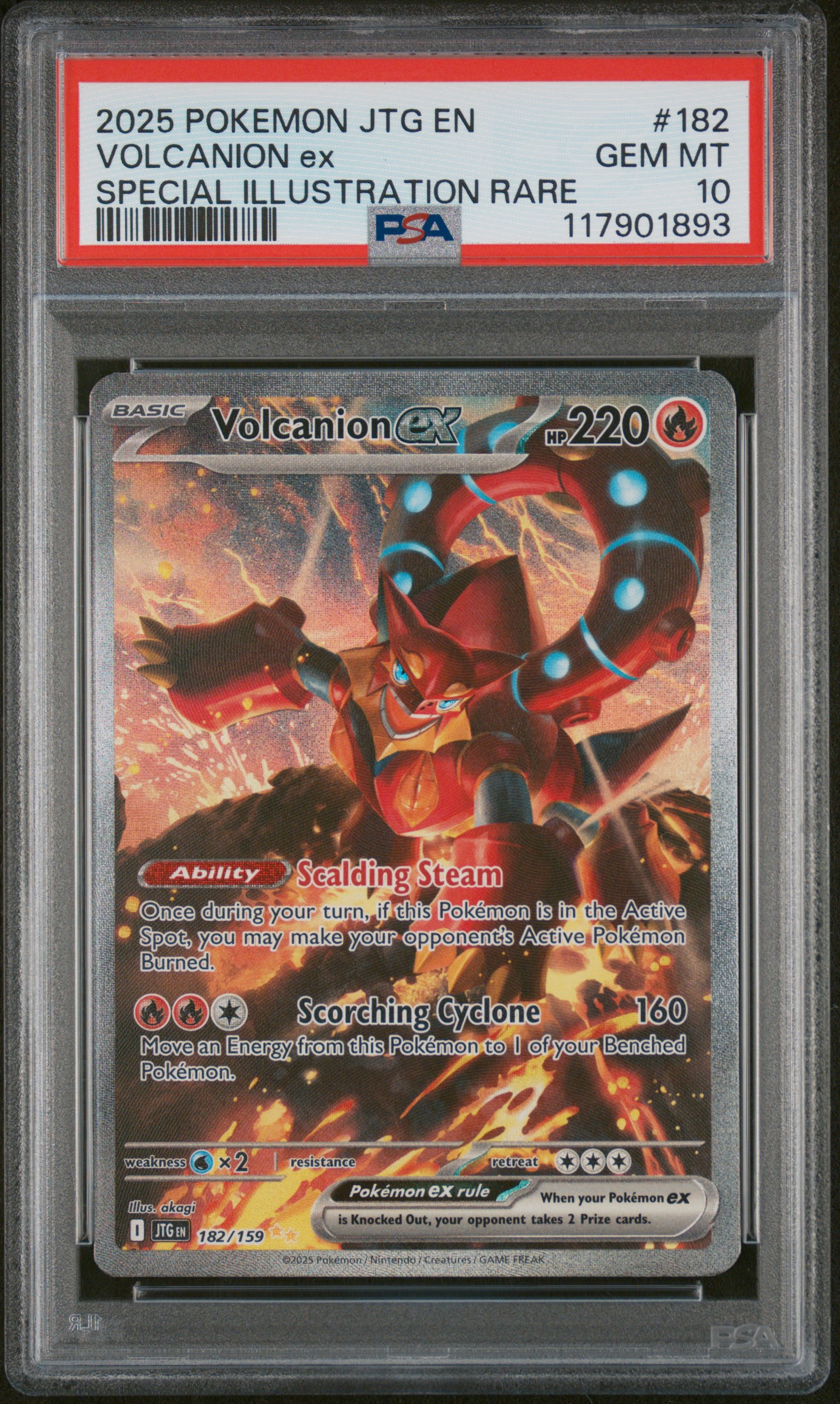 2025 POKEMON JOURNEY TOGETHER TCG Cards VOLCANION ex #182