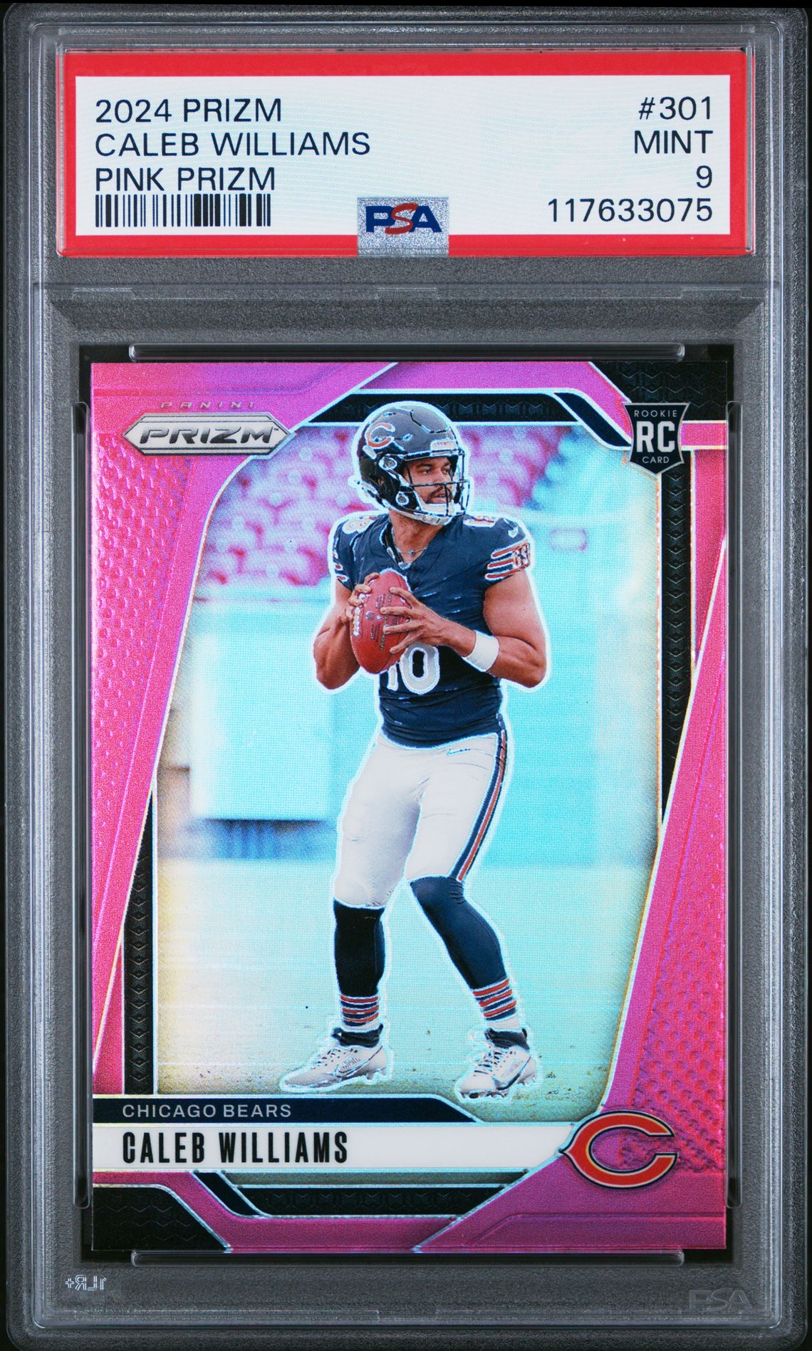 2024 Panini Prizm Caleb Williams #301 (Pink Prizm) Mint 9 front