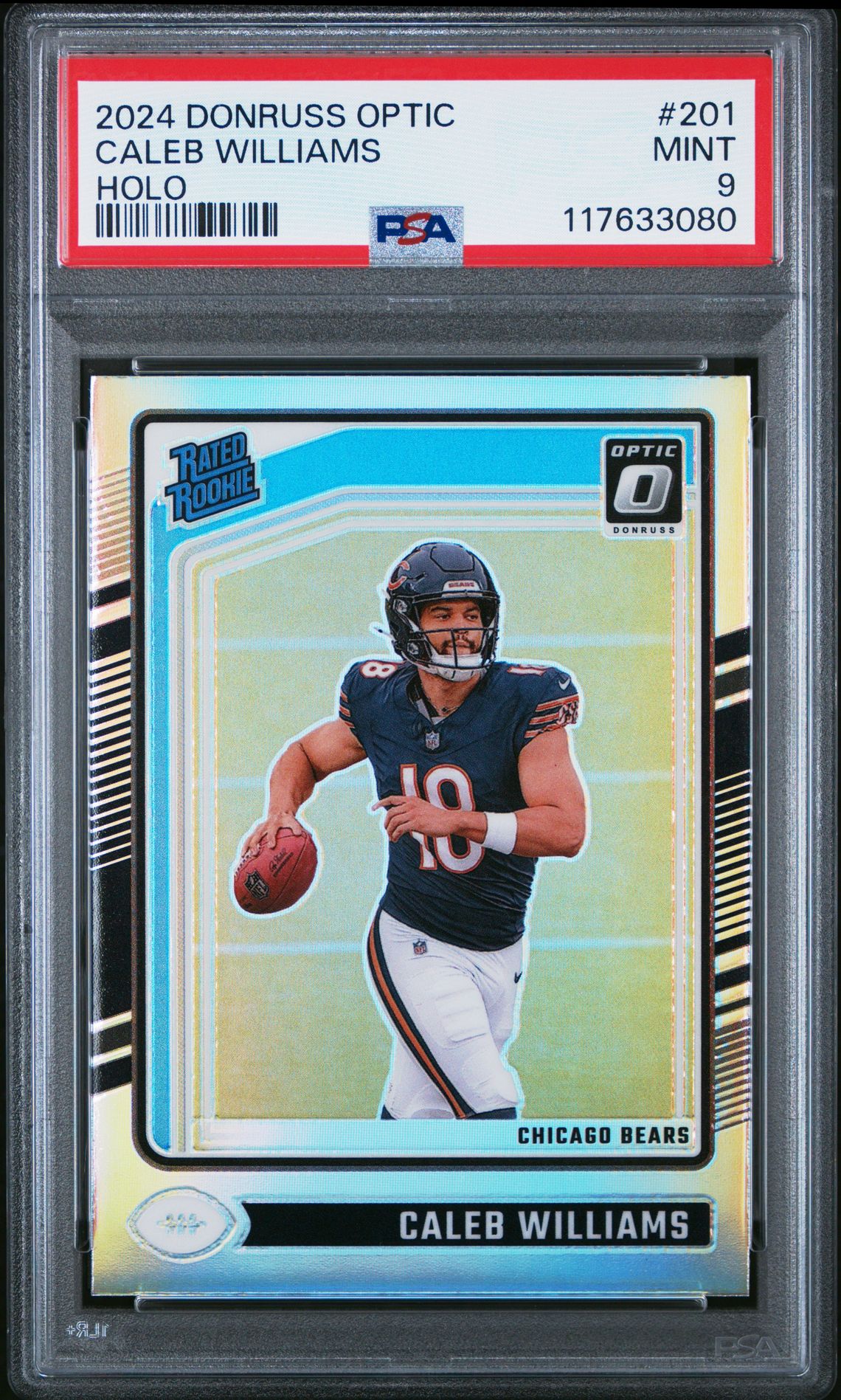 2024 Panini Donruss Optic Caleb Williams #201 (Holo) Mint 9 front