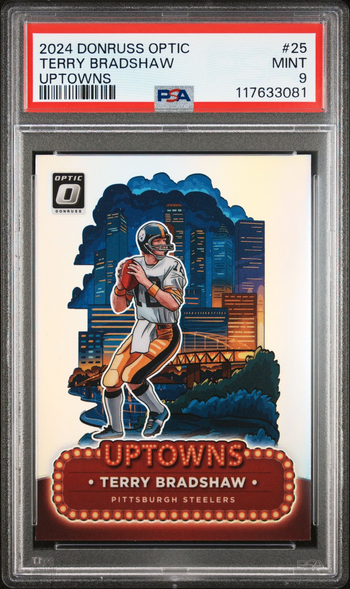 2024 Panini Donruss Optic Uptowns Terry Bradshaw #25 Mint 9 front