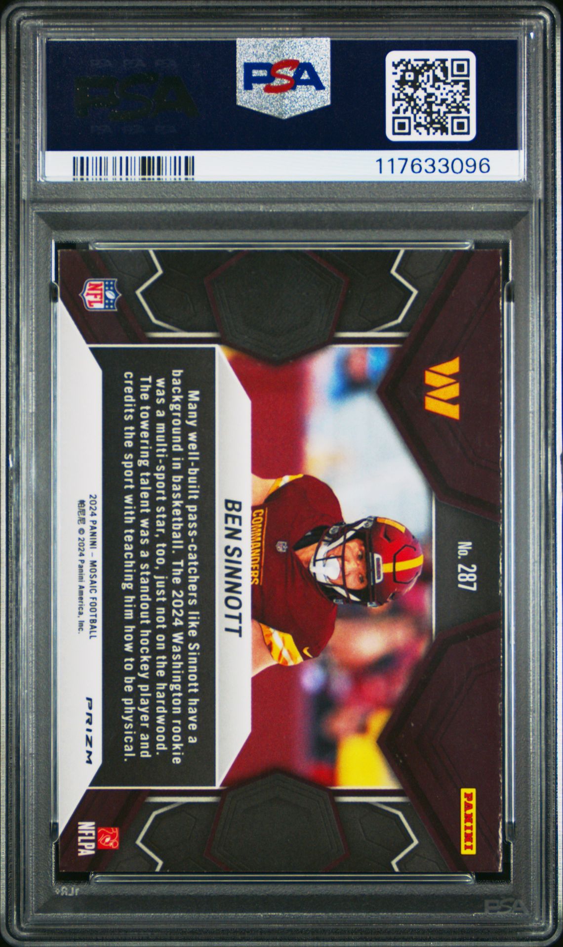 2024 Panini Mosaic Ben Sinnott #287 (Mosaic) Mint 9 back