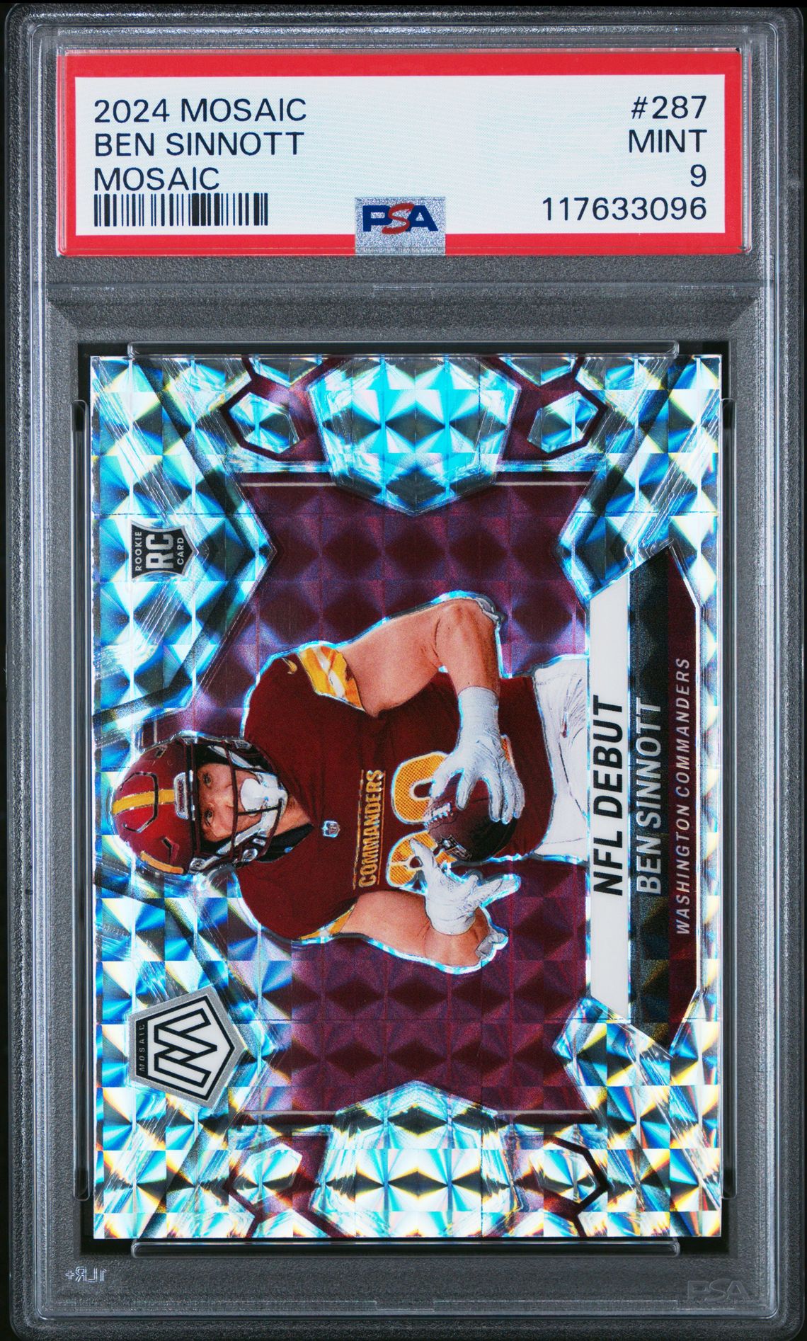 2024 Panini Mosaic Ben Sinnott #287 (Mosaic) Mint 9 front