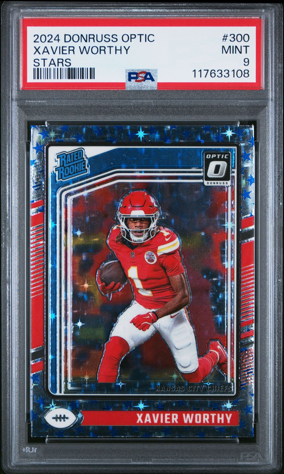 2024 Panini Donruss Optic Xavier Worthy #300 (Stars) Mint 9 front