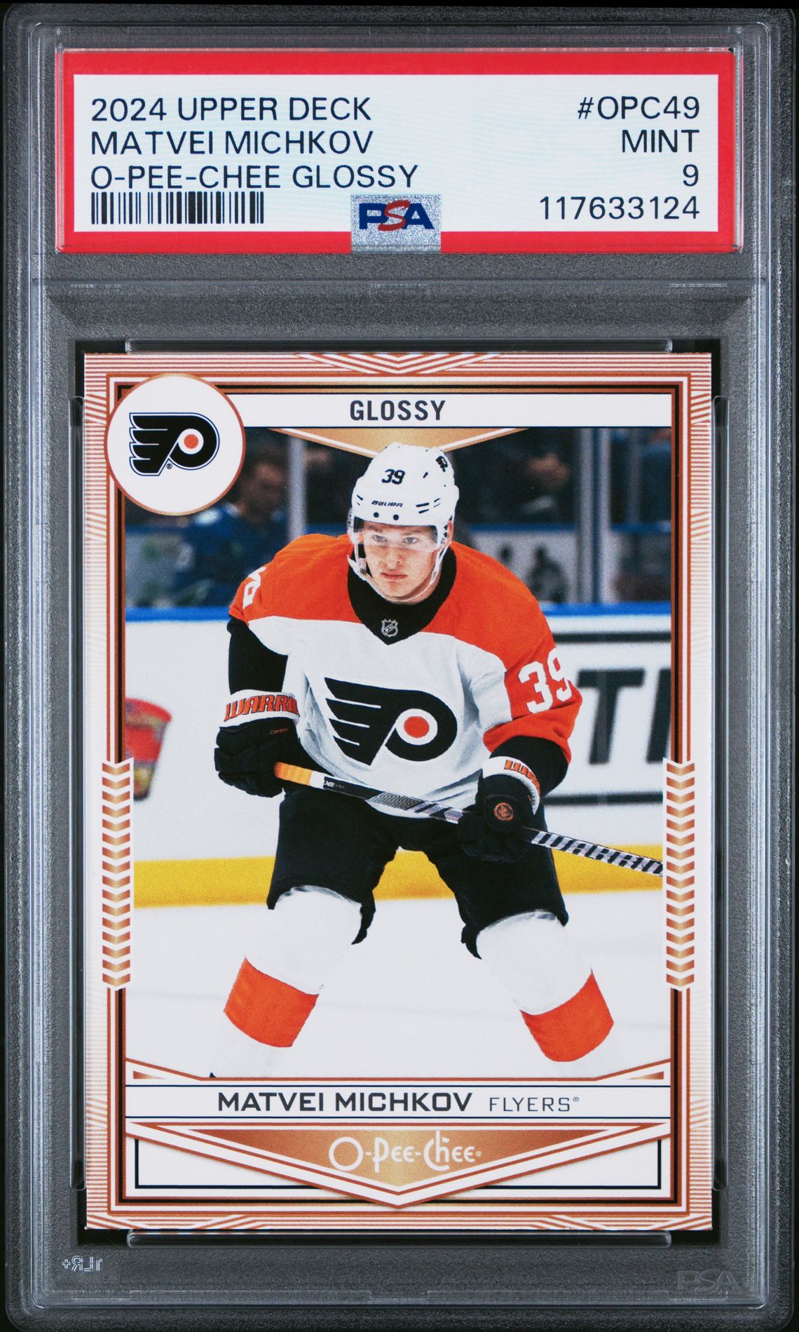 2024 Upper Deck O-Pee-Chee Glossy Matvei Michkov #Opc49 Mint 9 front