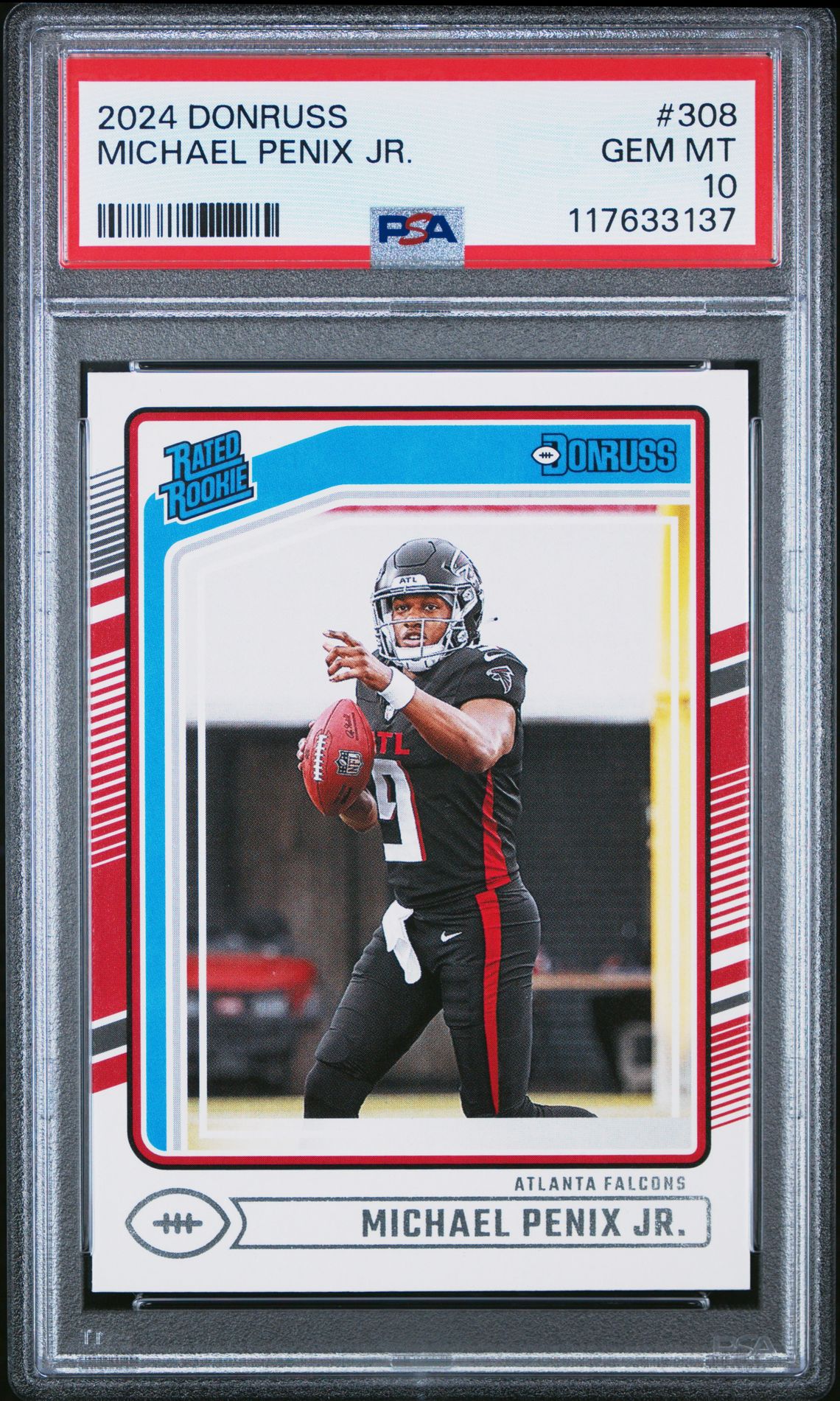 2024 Panini Donruss Michael Penix Jr. #308 Gem Mt 10 front