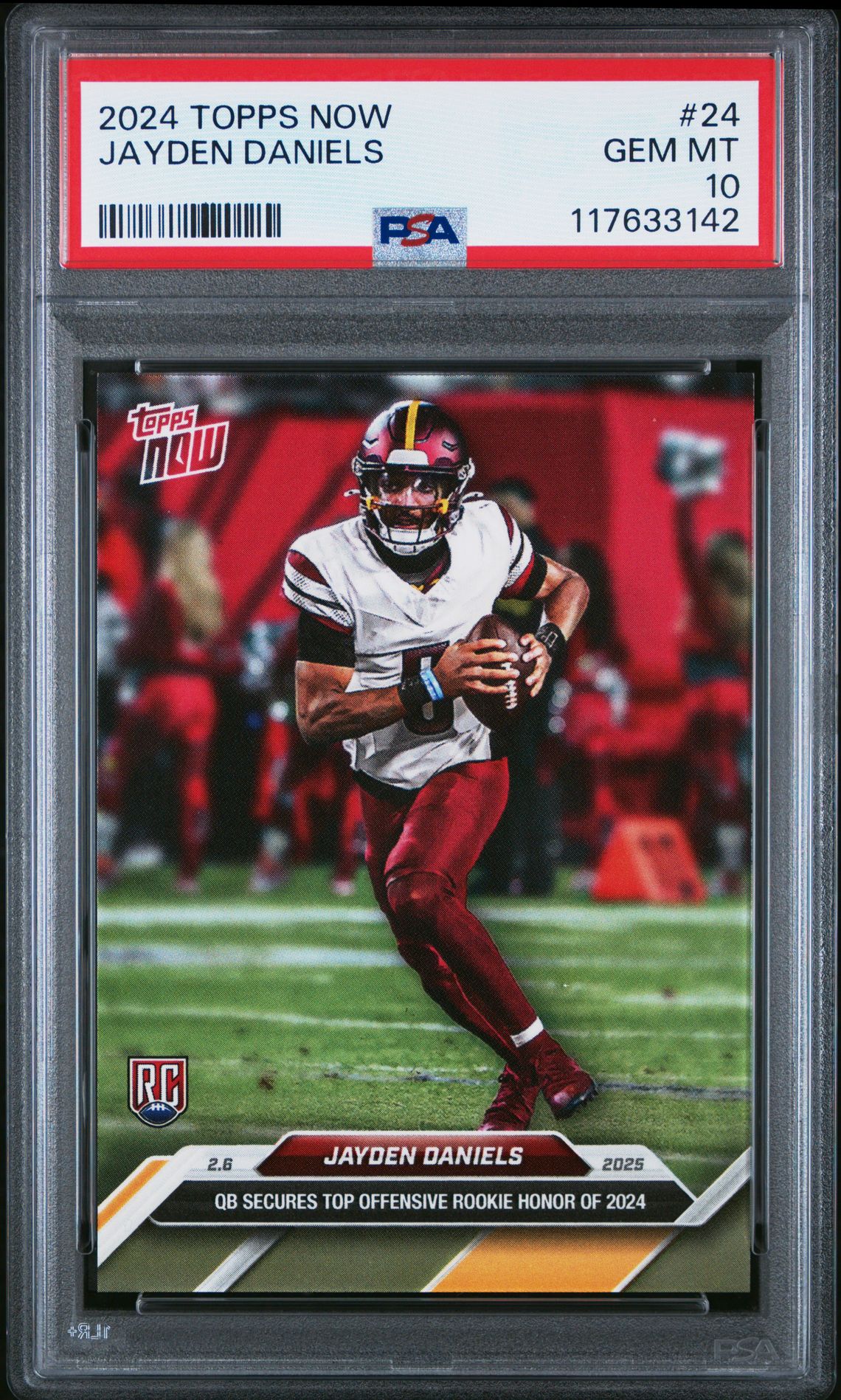 2024 Topps Now Jayden Daniels #24 Gem Mt 10 front