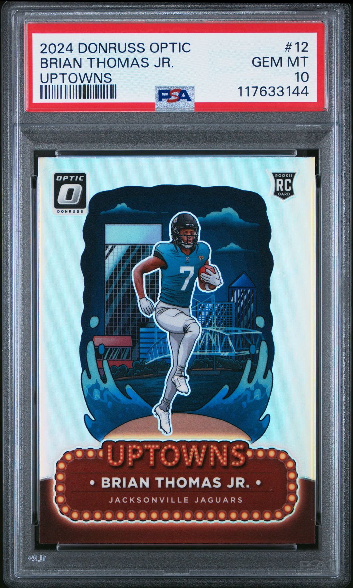 2024 Panini Donruss Optic Uptowns Brian Thomas Jr. #12 Gem Mt 10 front