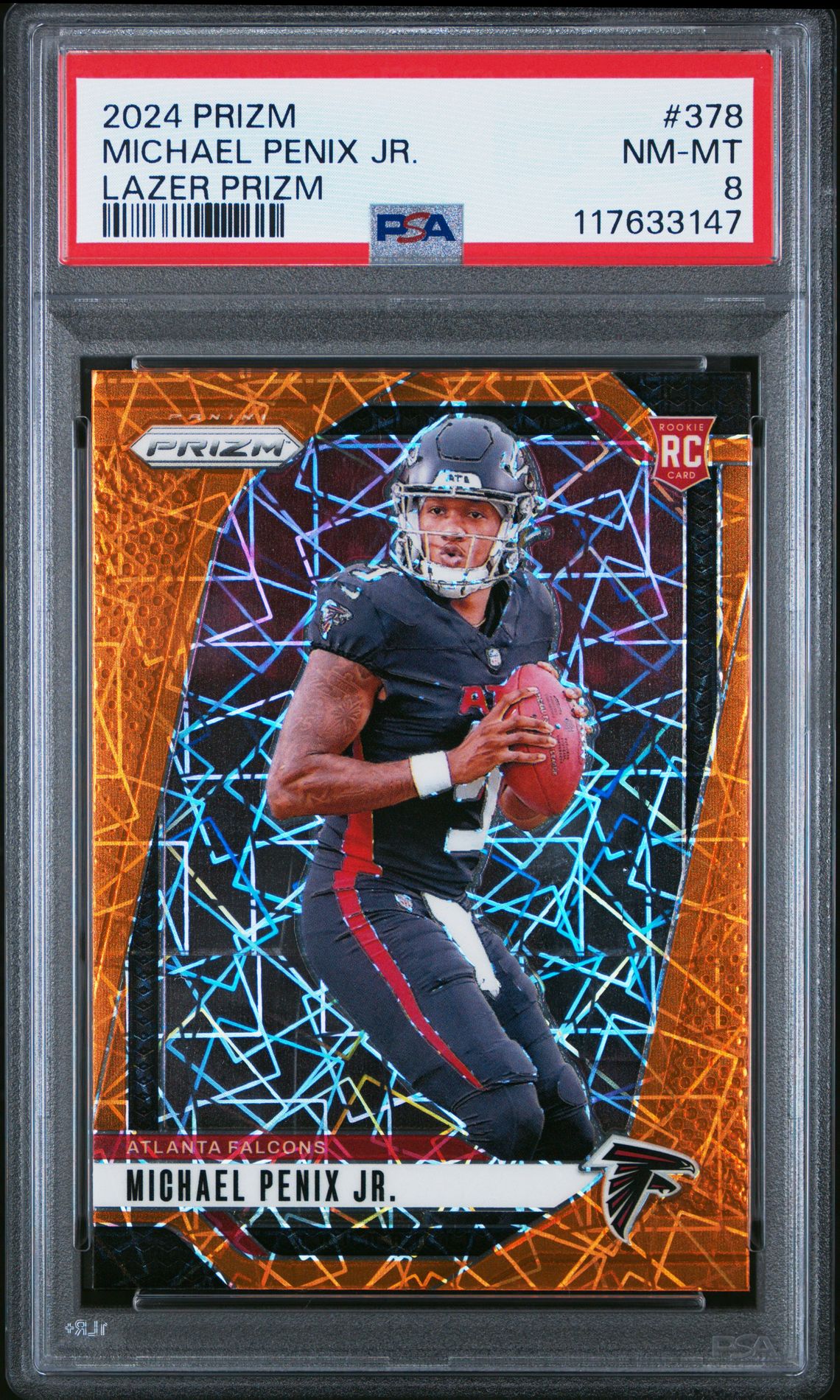 2024 Panini Prizm Michael Penix Jr. #378 (Lazer Prizm) Nm-Mt 8 front