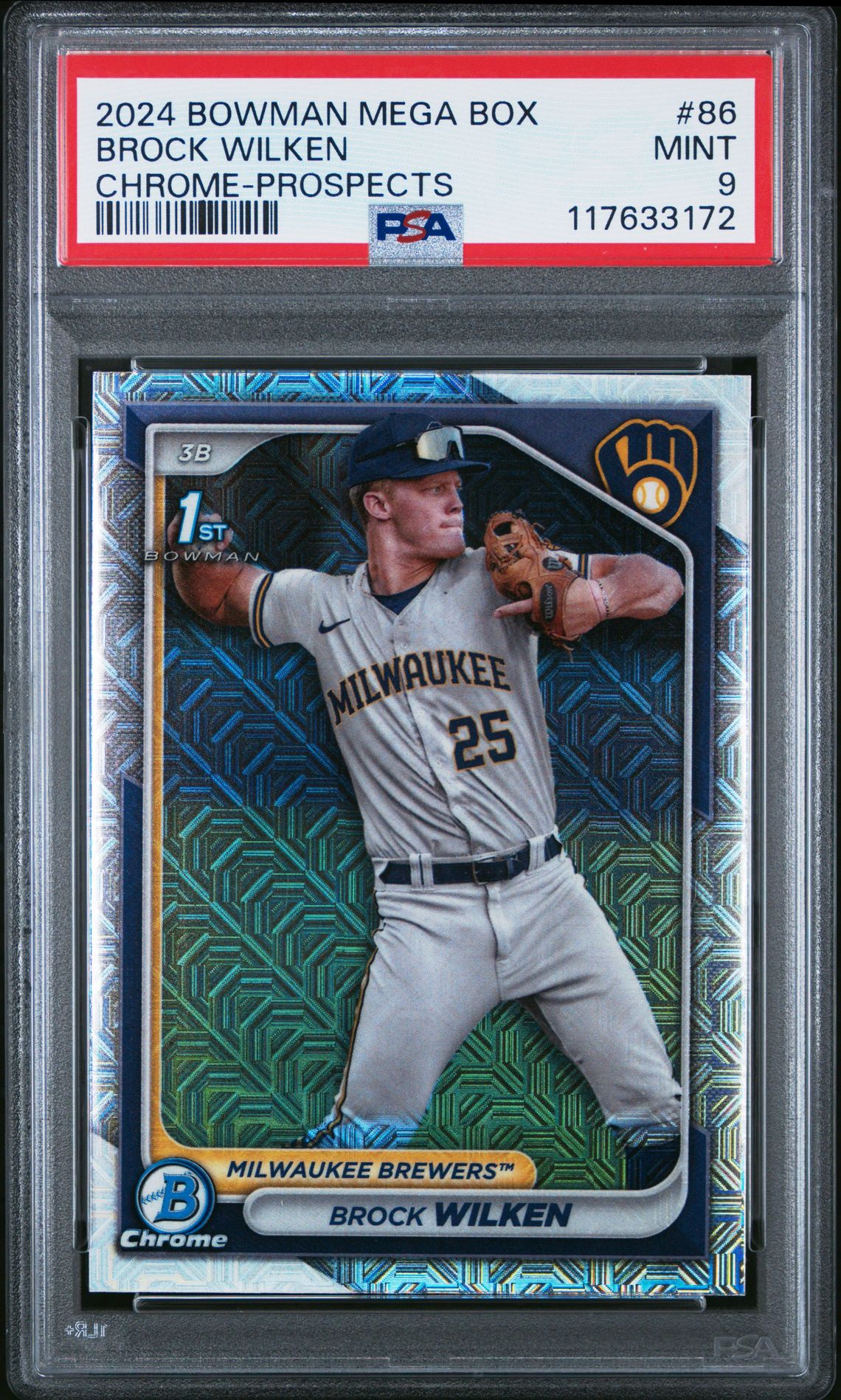 2024 Bowman Mega Box Chrome Prospects Brock Wilken #86 Mint 9 front