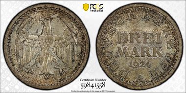 1924-A 3 Mk J-312 MS65