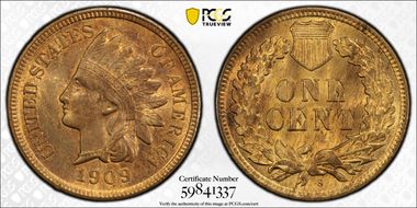 1909-S 1C Indian MS64RB