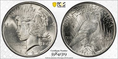 1922 $1 MS62