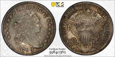 1799/8 $1 15 Reverse Stars XF45