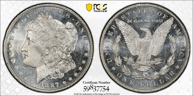 1887 $1 MS64PL