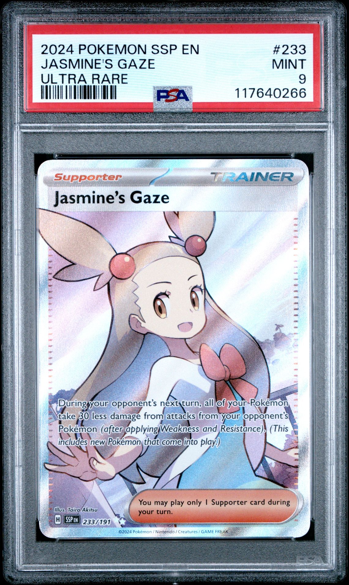 2024 Pokemon Ssp En-Surging Sparks Jasmine's Gaze #233 (Ultra Rare) Mint 9 front