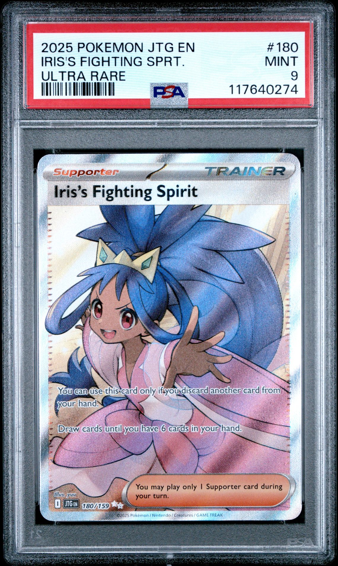 2025 Pokemon Jtg En-Journey Together Iris's Fighting Sprt. #180 (Ultra Rare) Mint 9 front