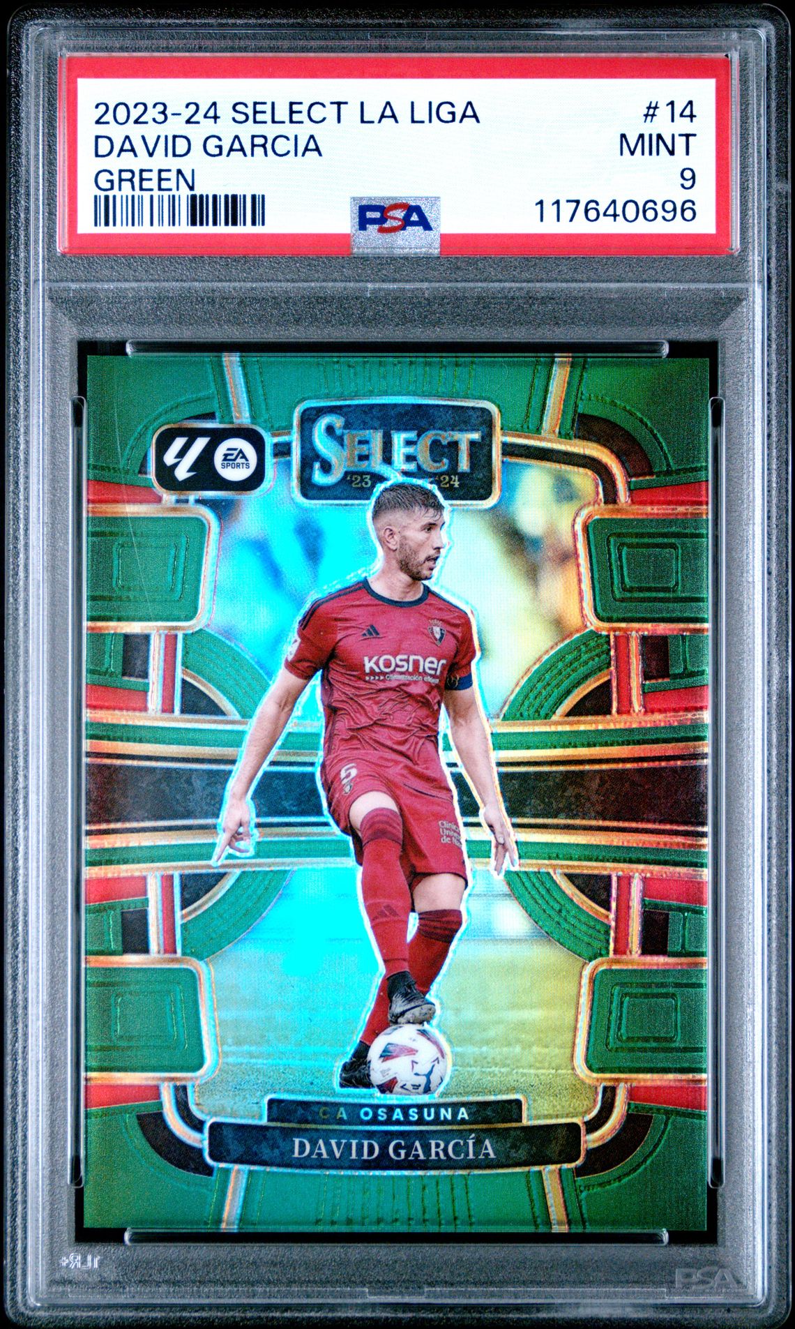 2023-24 Panini Select La Liga David Garcia #14 (Green) Mint 9 front