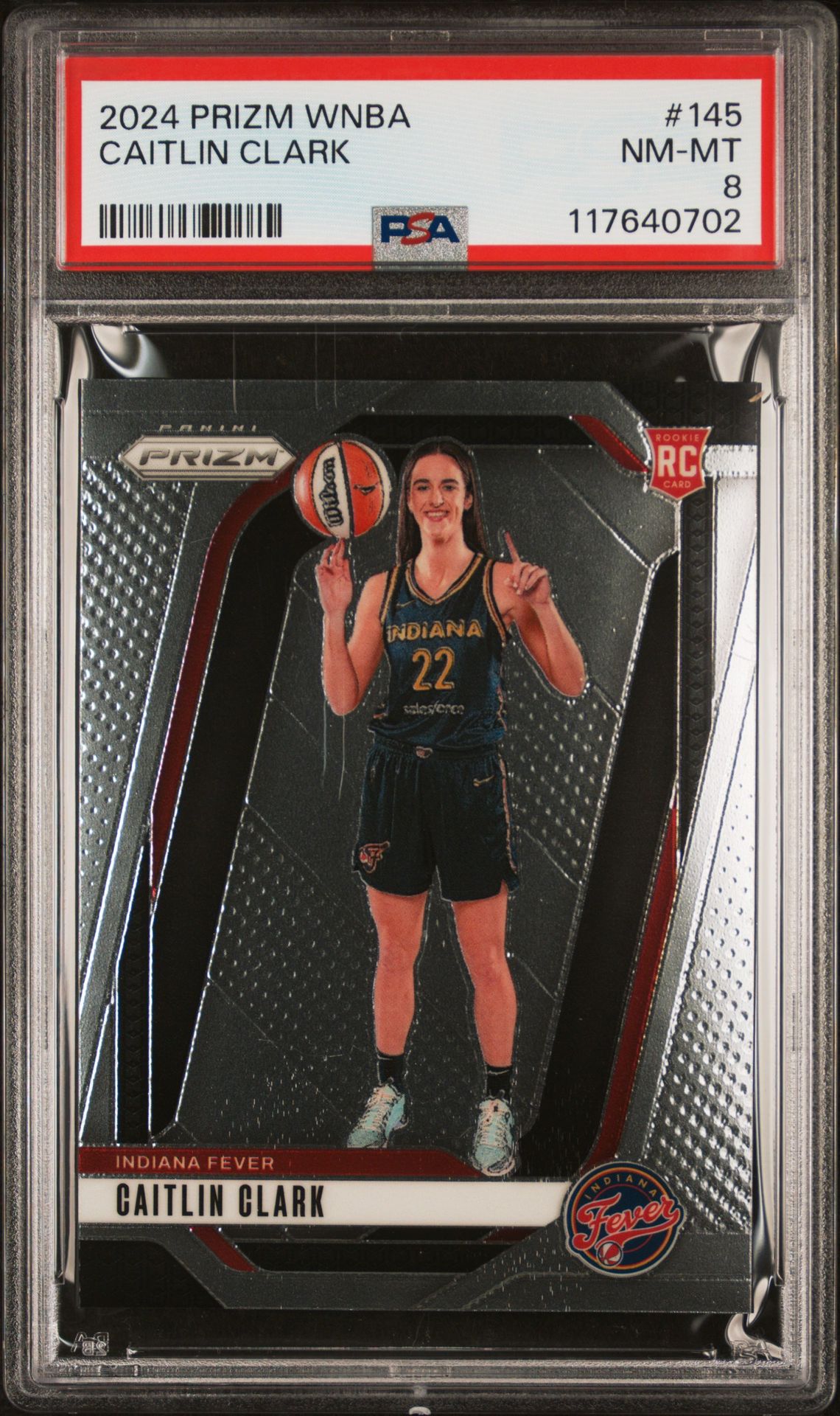 2024 Panini Prizm Wnba Caitlin Clark #145 Nm-Mt 8 front