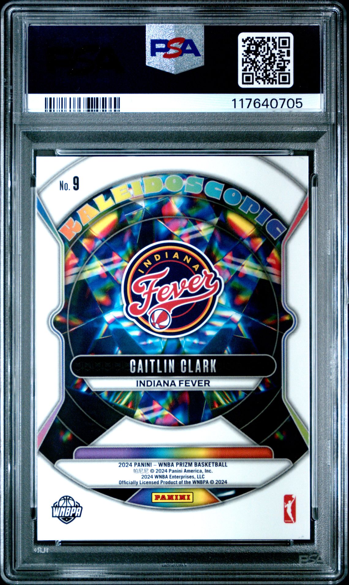2024 Panini Prizm Wnba Kaleidoscopic Caitlin Clark #9 Mint 9 back