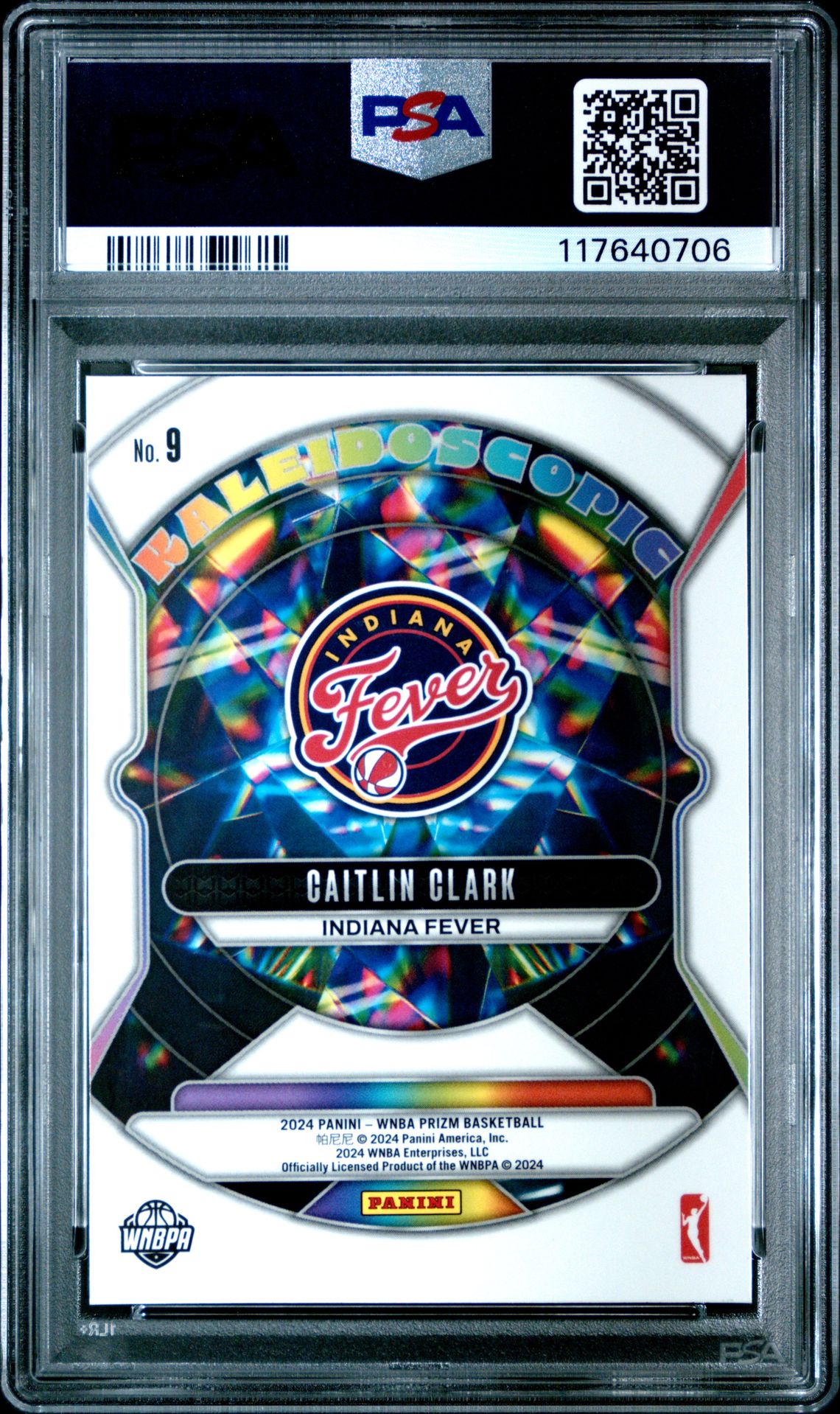 2024 Panini Prizm Wnba Kaleidoscopic Caitlin Clark #9 Mint 9 back