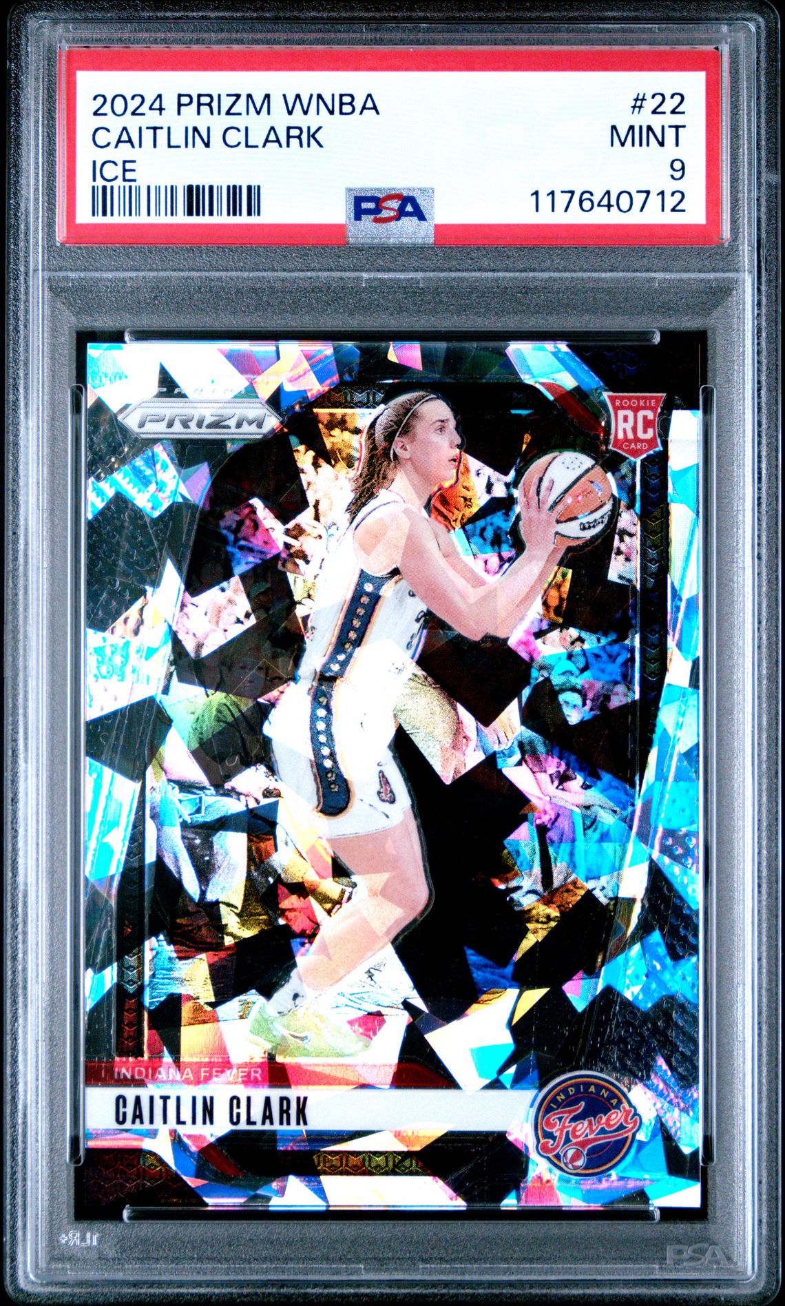 2024 Panini Prizm Wnba Caitlin Clark #22 (Ice) Mint 9 front