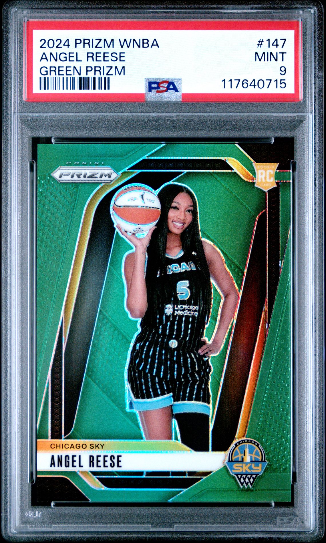 2024 Panini Prizm Wnba Angel Reese #147 (Green Prizm) Mint 9 front