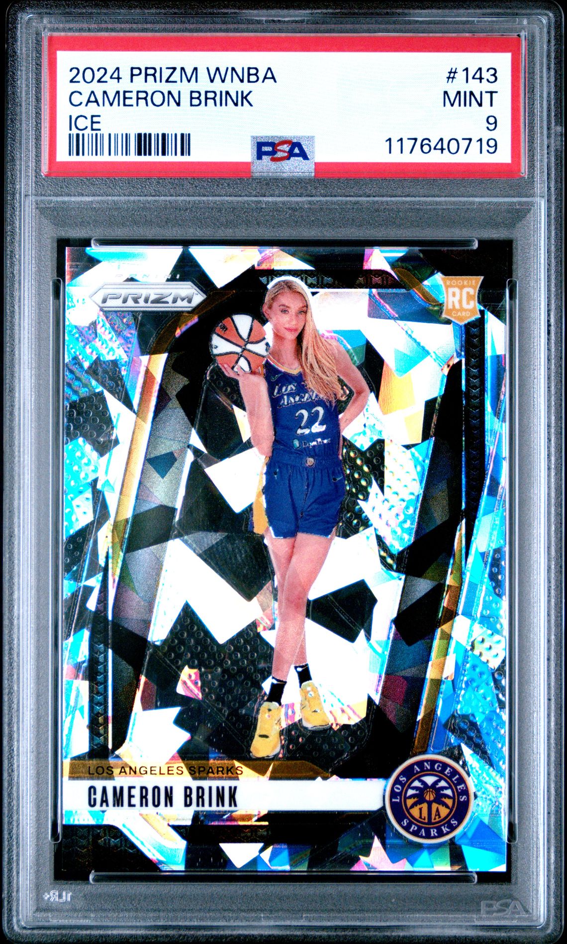 2024 Panini Prizm Wnba Cameron Brink #143 (Ice) Mint 9 front